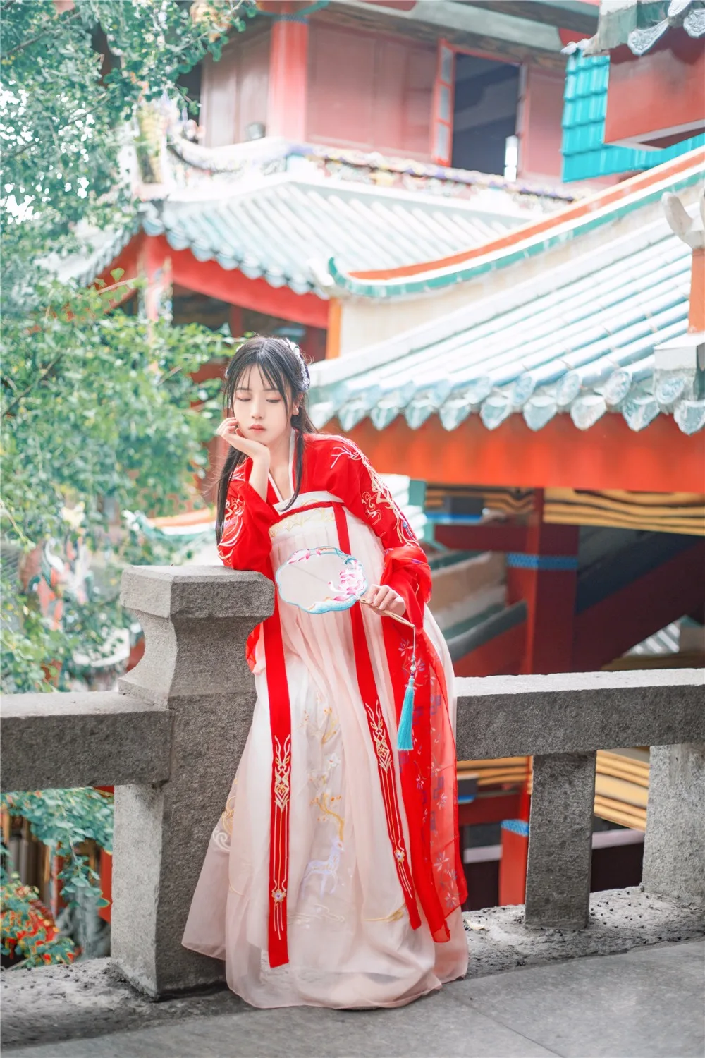 Hanfu танцевальный костюм для Для женщин народное платье фестивальный рейв одежда этнические костюмы древней китайской династии Тан Косплэй костюм Hanfu костюм BL1235