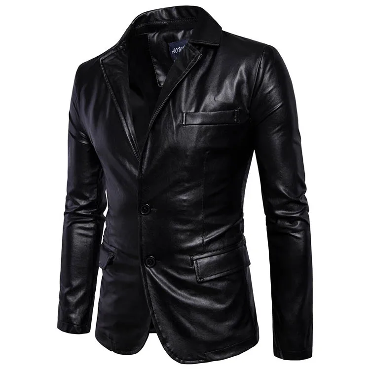 M-5XL, мужская куртка из искусственной кожи, деловой костюм, мужские мотоциклетные байкерские куртки, осенняя верхняя одежда, блейзер