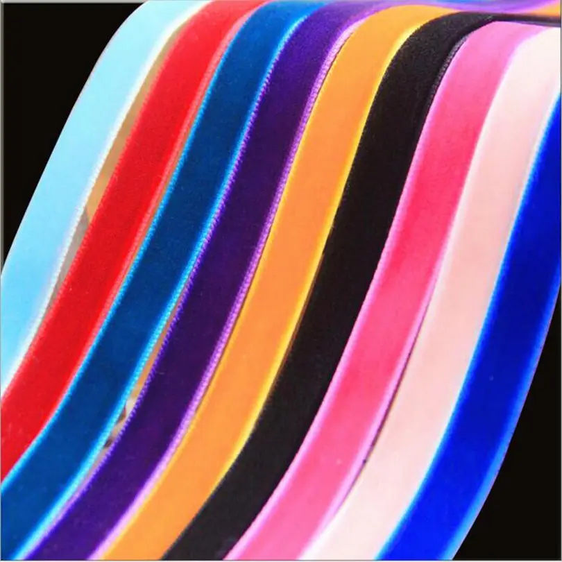 

DHK 118 Color options Various Size Free shipping None Elastic nylon single faced velvet Ribbon pick color accessory packing S692