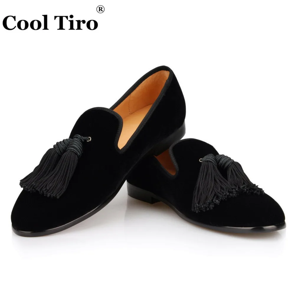 Tassel Men Loafers black velvet (7)