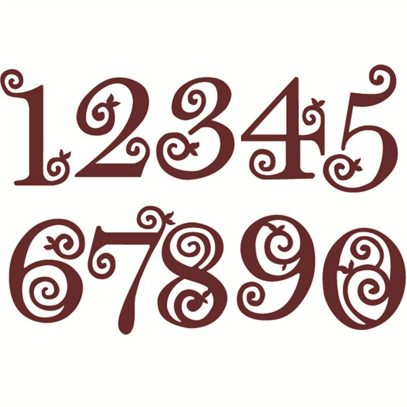 

YINISE1674 Numbers Cut Die Metal Cutting Dies For Scrapbooking Stencils DIY Album Cards Decoration Embossing Folder Die Cuts CUT