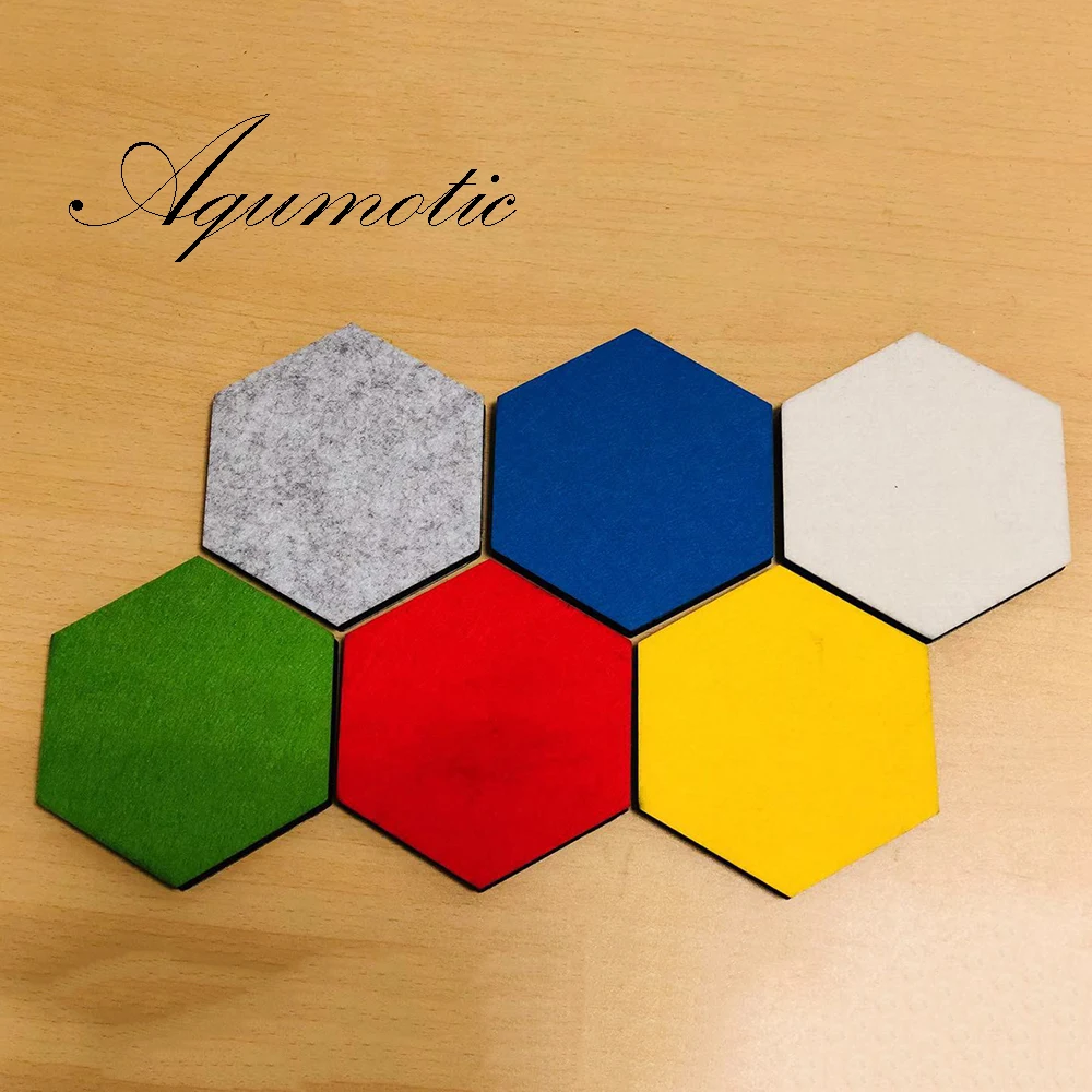 

Aqumotic Wall File 4pieces Hexagonal Message Board Sticker Decor DIY Tool Wall Hanging Storage Intelligence In Multicolor Felt