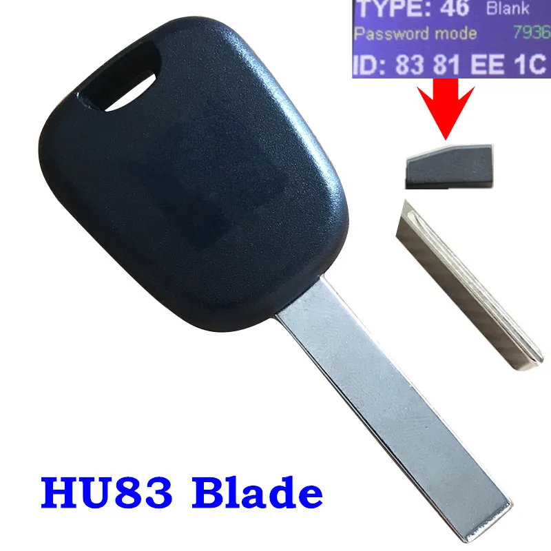 

HU83 ID46 Chip Transponde Car Key Fob For Peugeot 206 207 307 For Citroen C2 C3 C4 Picasso C5 C6 Berlingo Car Key Blank