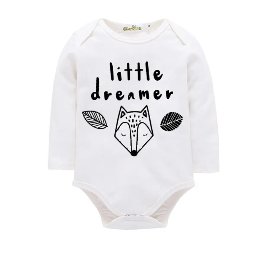 

2018 New Arrival Newborn Toddler Baby Boys Girls Cartoon Fox Romper Jumpsuit Outfits Clothes boy baby clothes newborn jumpsuit