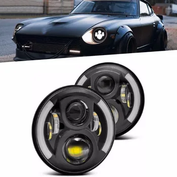 

For Jeep Wrangler Led Headlight 7inch Round High Low Beam DC 12v 24v Lights headlamp For Lada 4x4 urban Niva suzuki samurai