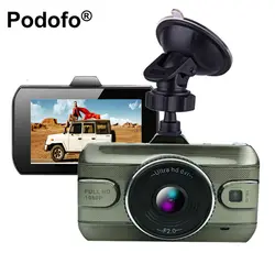 Podofo Автомобильный dvr камера Dashcam 170 широкоугольный FHD 3 "ультра широкий угол цинковый сплав металлический корпус регистратор ночного видения