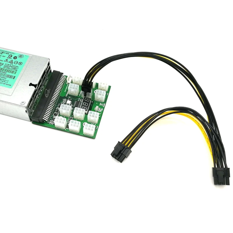 PCI-E 6Pin to Dual PCIe 8Pin (6+2Pin) Power Cable for ETH Mining