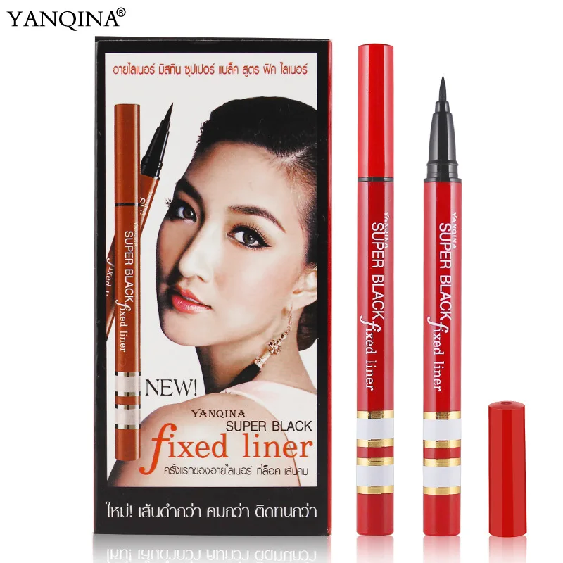 Yanqina Ultimate классная черная жидкая подводка для глаз Ручка быстросохнущая подводка для глаз карандаш водонепроницаемые устойчивые тени для глаз макияж YAN003 - Цвет: red tube
