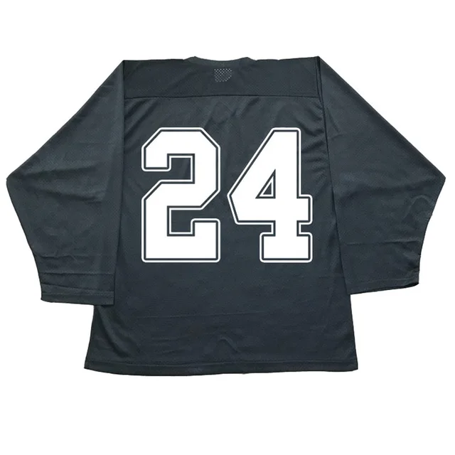 100% polyester black ice hockey jersey hockey training with a number(pls leave note for number you want, if not, we’ll print 00)