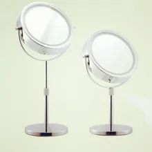 7 inch fashion high definition desktop mirror makeup 2 Face metal shower mirror extension type Adjust