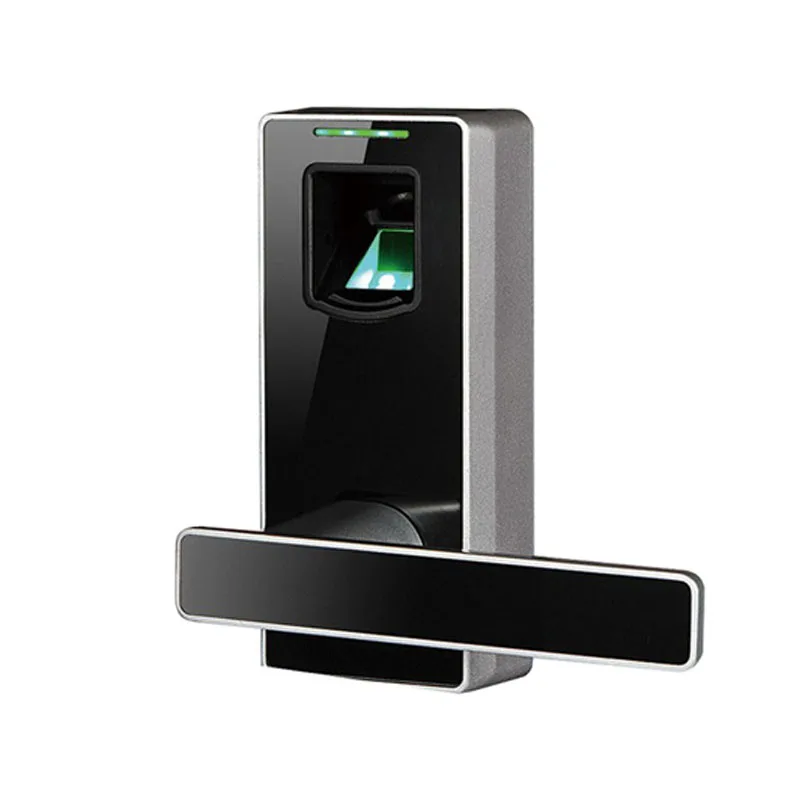 

Fingerprint Mechanical Key Door Lock Smart Lock with Free-style Handle Zinc Alloy And Acrylic Black and Silver L&S SL16-089MB-4