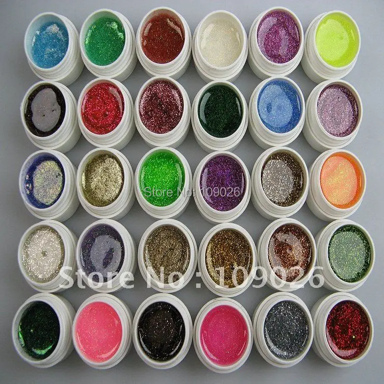 30 DARK GLITTER สี UV BUILDER GEL เจลอะคริลิคปลอมเล็บ NA823builder gel