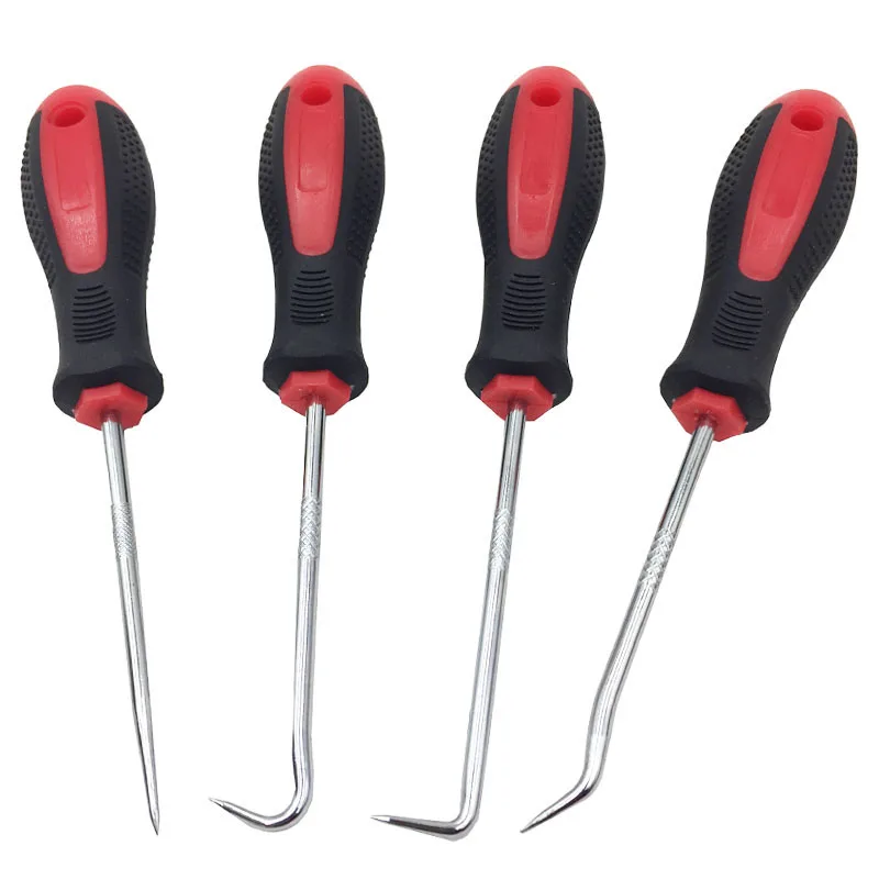 4Pcs Durable Car Hook Oil Seal O Ring Seal Remover Pick Set 90 Degree