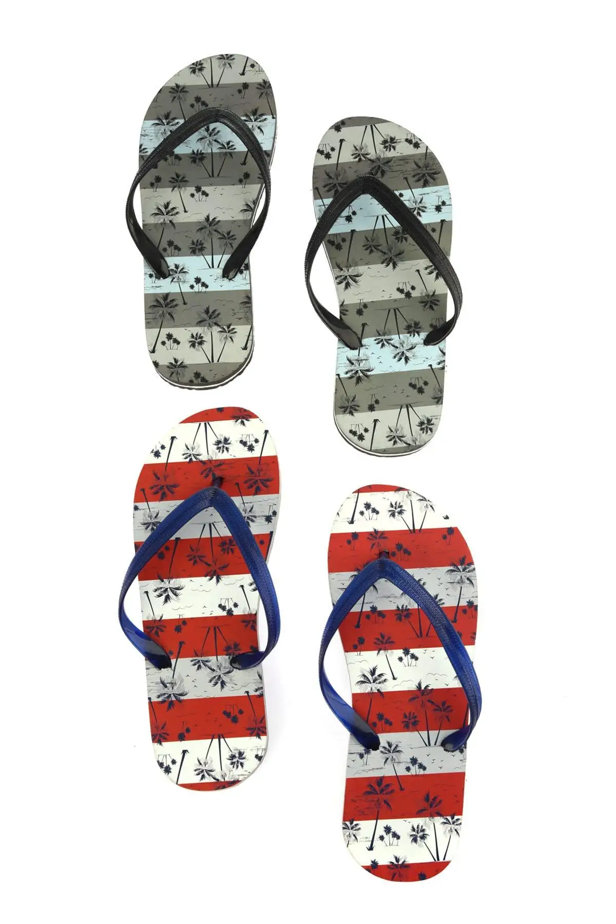 

Trendyol Multicolour Male 2 Pack Palm Pattern Thong Slippers TMNSS19GV0013