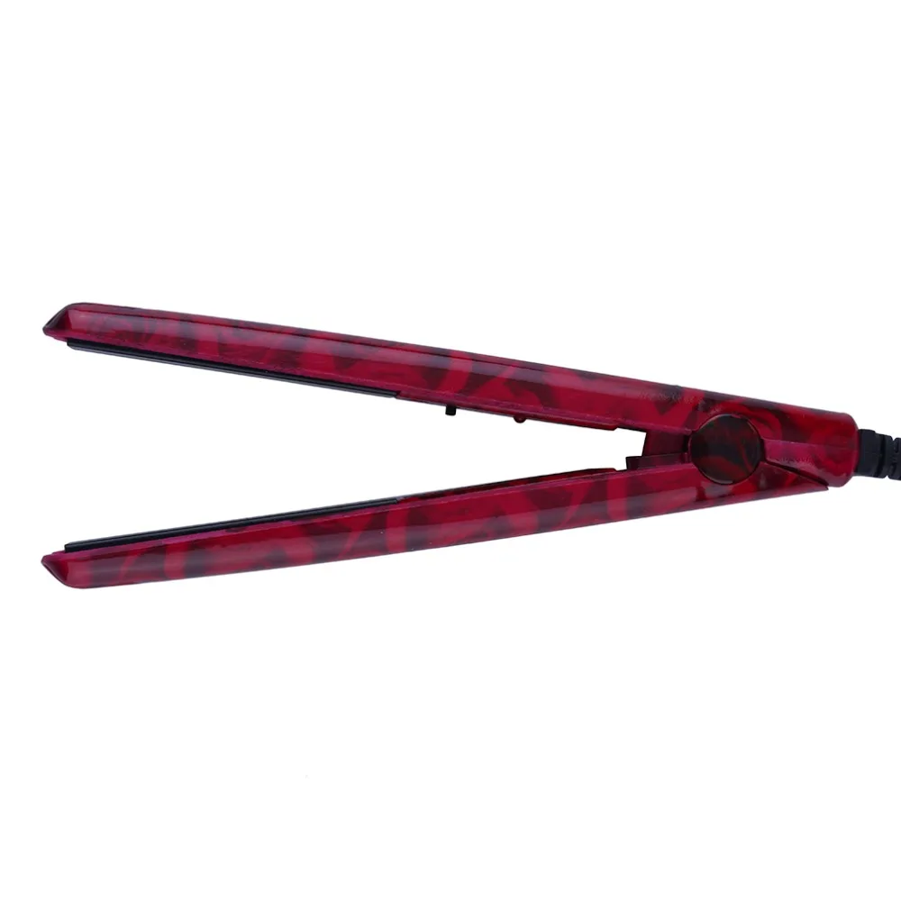 

Professional Mini Portable EU Electronic Ceramic Flat Zebra Hair Straightener Straightening Iron Tool 220V