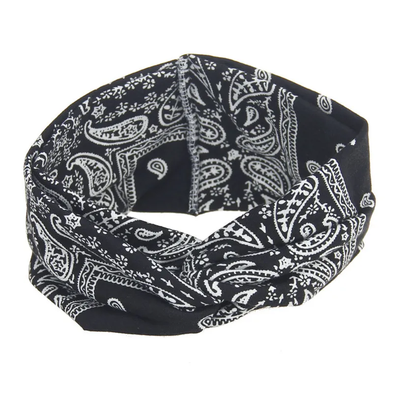 New yoga headband sport women running sport hair band Yoga Sport Elastic Floral Hair Band Headband Twisted Knotted #3j15 (12)