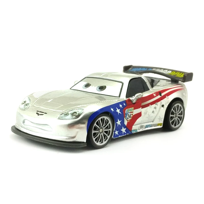 Disney Pixar Cars 2 Jeff Gorvette с металлической отделкой литая под давлением игрушечная