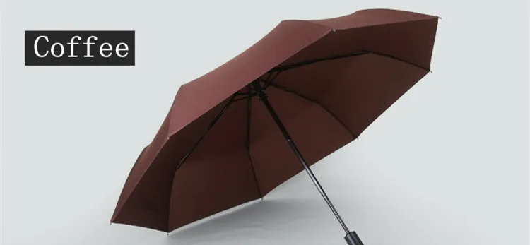 Высокое качество, зонты, специальное предложение, зонт для взрослых, Самурай, мужской, полностью автоматический, складной, с открытым закрытием, 5 цветов - Цвет: Коричневый