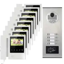 8 apartments door intercom system HD night vision door camera door bell for door security