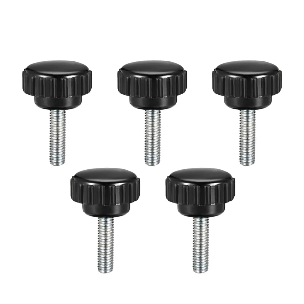 Thumbscrew Knobs Male M4 M5 M6 fine knurled tapered low profile camera tv jig 