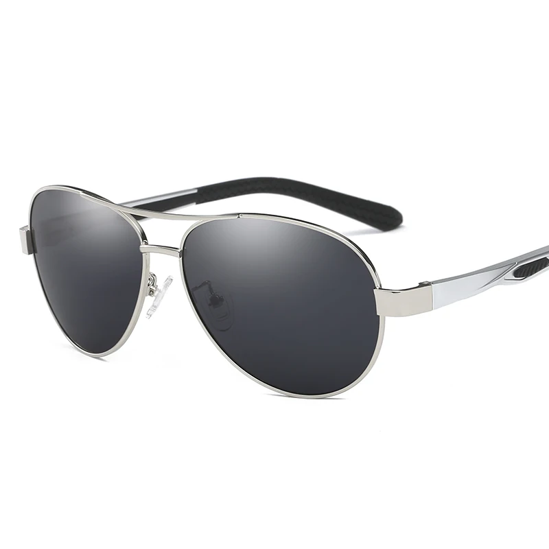 YSO вождения очки Для мужчин поляризационные Винтаж UV400 сплава рама TAC объектив солнечные очки Для мужчин пилот аксессуары для Для мужчин 3011 - Цвет линз: Silver-Black