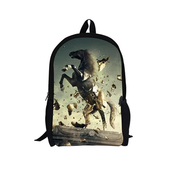 

Casual 3D Crazy Horse Printing Women Men Backpacks Travel Laptop Daybacks For Teenager Boys Girls Book Shoulder Bagssumka