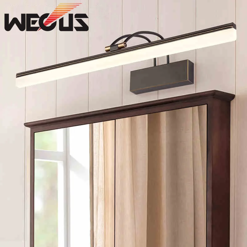American bathroom light fixture black/golden copper vanity lamp led mirror lightingin