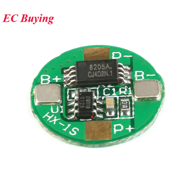 3,7 V 1S 18650 Защитная плата для литиевой батареи PCB 2.5A Li-Ion BMS PCM с защитой от перезаряда и разрядки