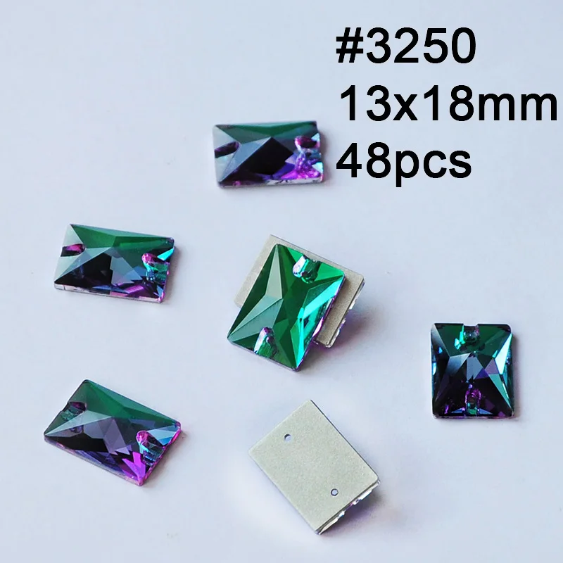 Rectangle 13X18mm Смешанные формы изумруд Rivoli квадратная космическая триллиантная КАПЛЕВИДНАЯ капля пришивные стразы для шитья стеклянные кристаллы пришивные камни - Цвет: Rectangle 13X18mm