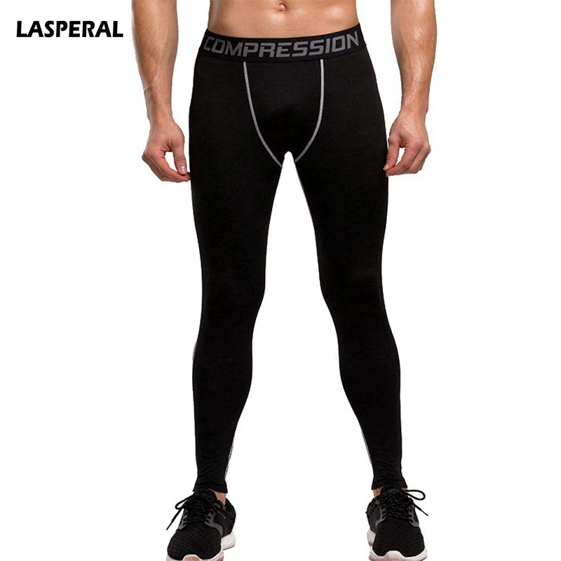 

LASPERAL Fitness Men Running Tights 2019 High Elastic Compression Sports Leggings Quick Dry Training Pants Gym Sizes