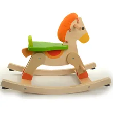 Italy big wooden rocking horse 1-2-3 year old baby toy wooden toys