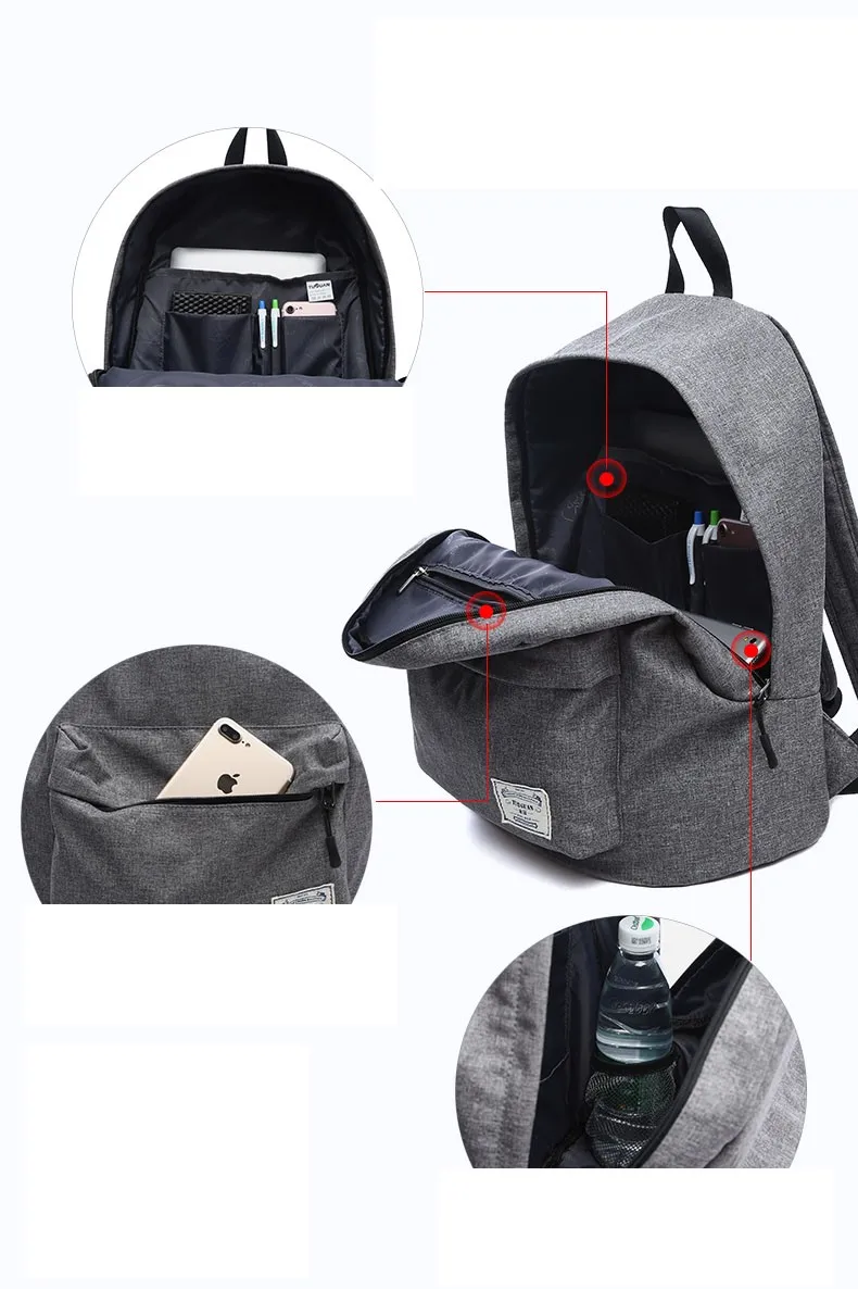 Бренд atinfor, повседневные модные легкие женские школьные рюкзаки, водонепроницаемый мужской рюкзак для ноутбука, рюкзак