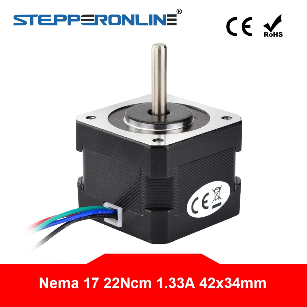 Nema 17 шаговый двигатель 33 мм 22Ncm (31 oz. in) 1.33A 4 свинцовый Nema17 2 8 V для DIY CNC 3D