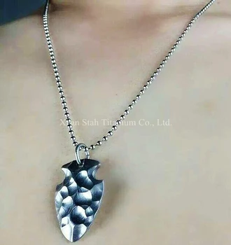 

Pure Titanium Men's Indian style Handmade Pendant with Stainless Steel Chain