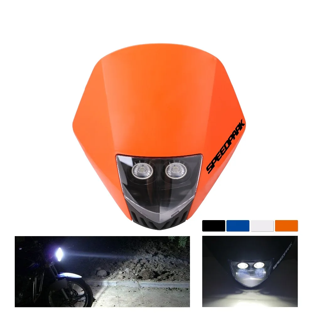 Белый черный оранжевый 8657100001 HMX LED Универсальный Dirtbike/мотоциклетные галогенные