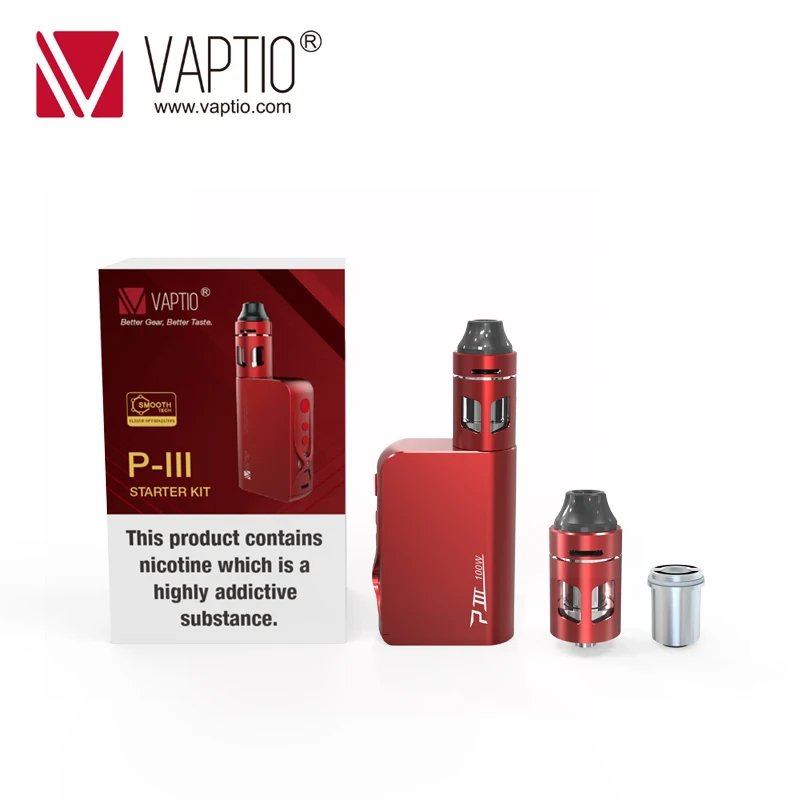  Ship from UK Vaptio P3 Electronic cigarette kit with 3000mah box mod VW/TC Battery Vaporizer kit 2m