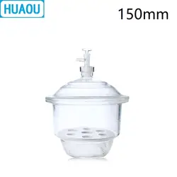 HUAOU 150 мм вакуум-эксикатор с землей в кран фарфоровая тарелка ясно Стекло лабораторное оборудование для сушки