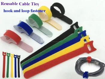 

100pcs Wholesale 12*150mm Nylon Reusable Cable Ties with Eyelet Holes back to back cable tie nylon hook loop fastener tape strap