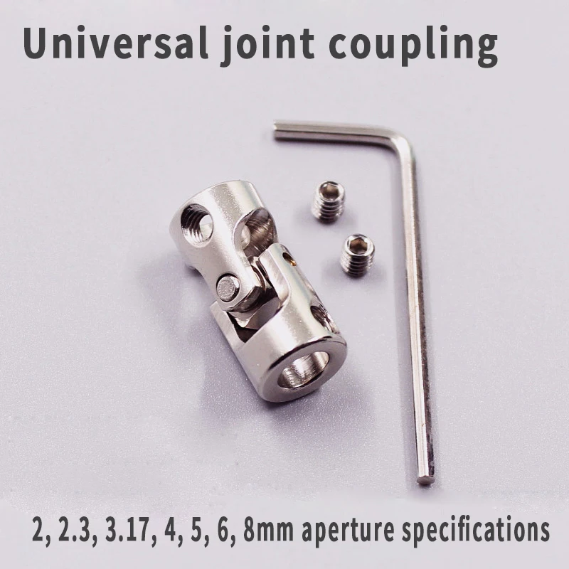 

1pc 2mm 2.3mm 3mm 3.17mm 4mm 5mm 6mm 8mm 10mm RC Car Boat Model Universal Coupler Joint Coupling Steel Shaft Connector