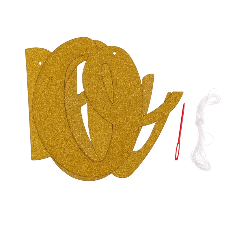 1 set Creative Glitter Number one Banner Girl Boy 1st Birthday High Chair Baby Shower Prince Princess Party Decorations Supplies|Флажки