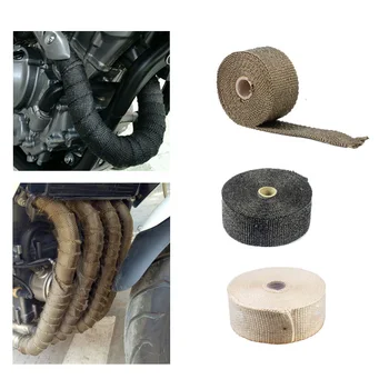 

1roll Motorcycles Exhaust Heat Insulating Wrap Tape Front Pipe Anti-hot Wrap 5cm Width Motorbike Thermal Exhaust Pipe Roll