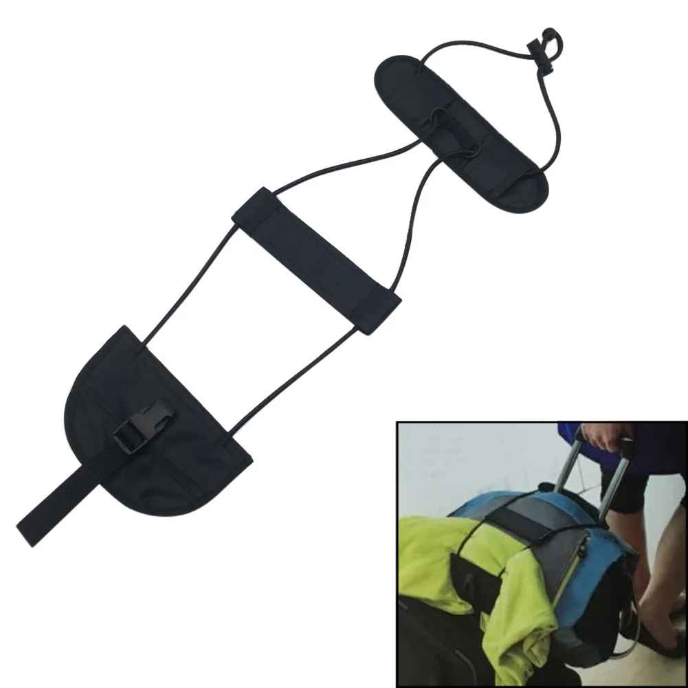Outdoor Travel Luggage Suitcase Adjustable Belt Backpack Add A Bag Strap Carry On Bungee Belt Travel Accessories tools
