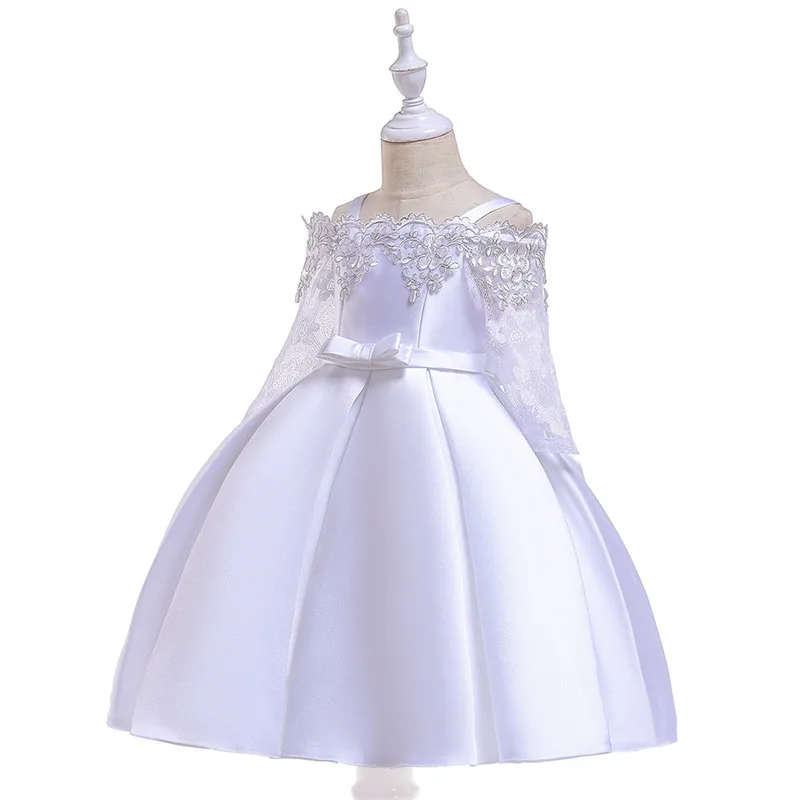 Торжественное платье принцессы без рукавов с объемным цветком для маленьких девочек на день рождения кружевное бальное платье для девочек 2, 4, 6, 8, 10 лет