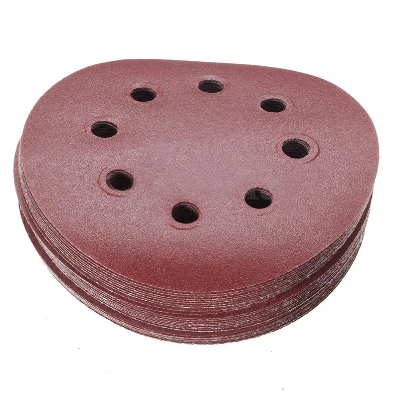 30X 5inch 125mm 8 Hole 240 Grit Sand Sanding Disc Paper Random Orbit Hook And Loop