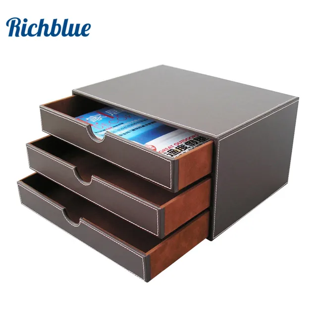 3 couche 3 tiroir fichier boîte de rangement organisateur conteneur