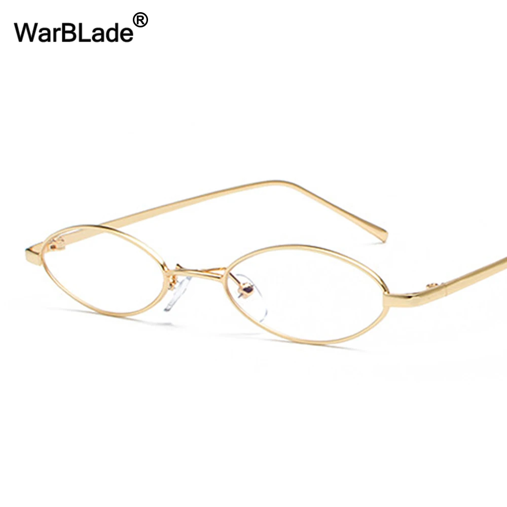 

Small Oval Glasses Frame For Men Retro 2018 Gold Metal Frame Clear Lens Optical Eyeglasses Frame Women Unisex WarBLade