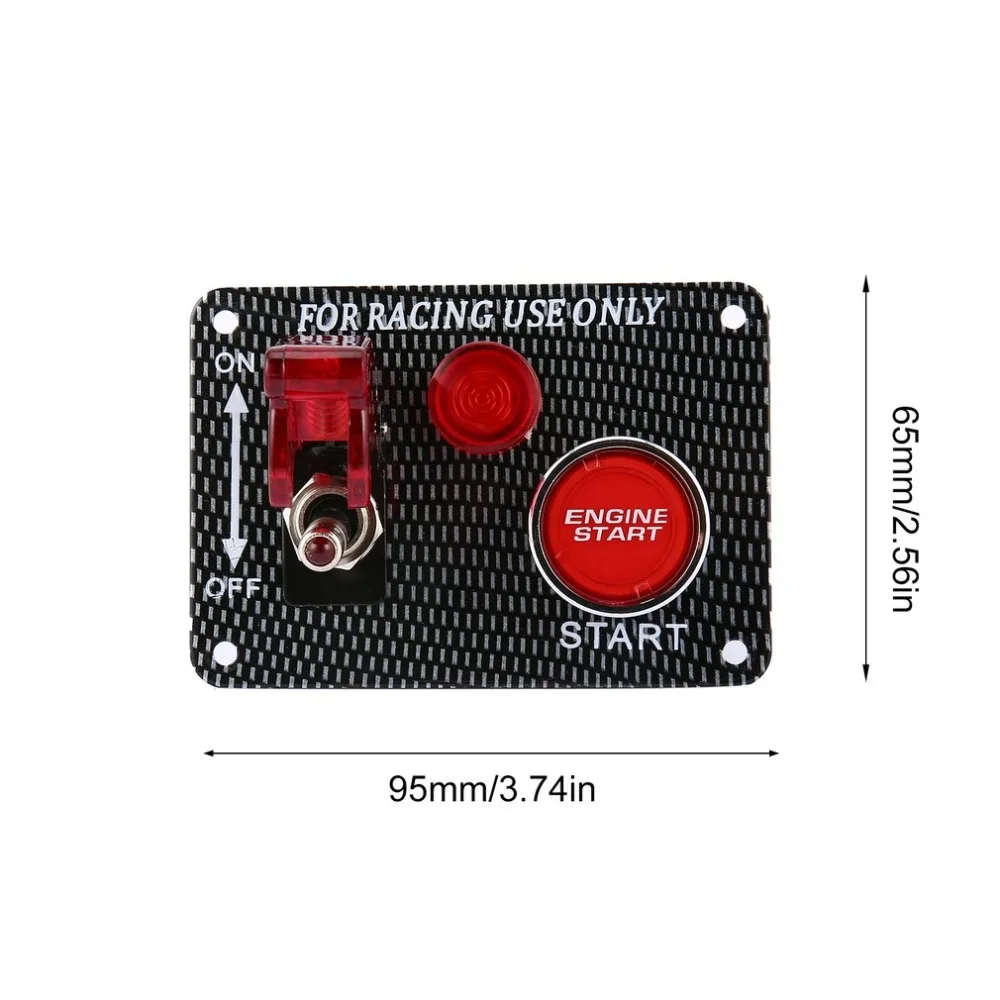 Гоночный автомобиль 12 V панель переключателя зажигания пуск двигателя кнопочный светодиодный Профессиональный переключатель для модификации автомобиля 2 кнопки