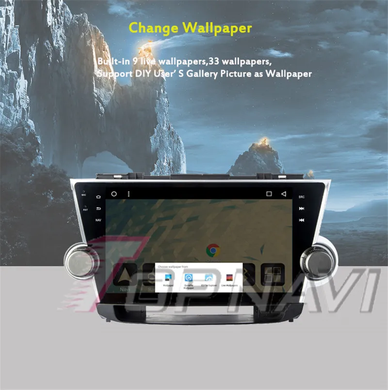 radio car 2 din For Toyota Highlander 2008