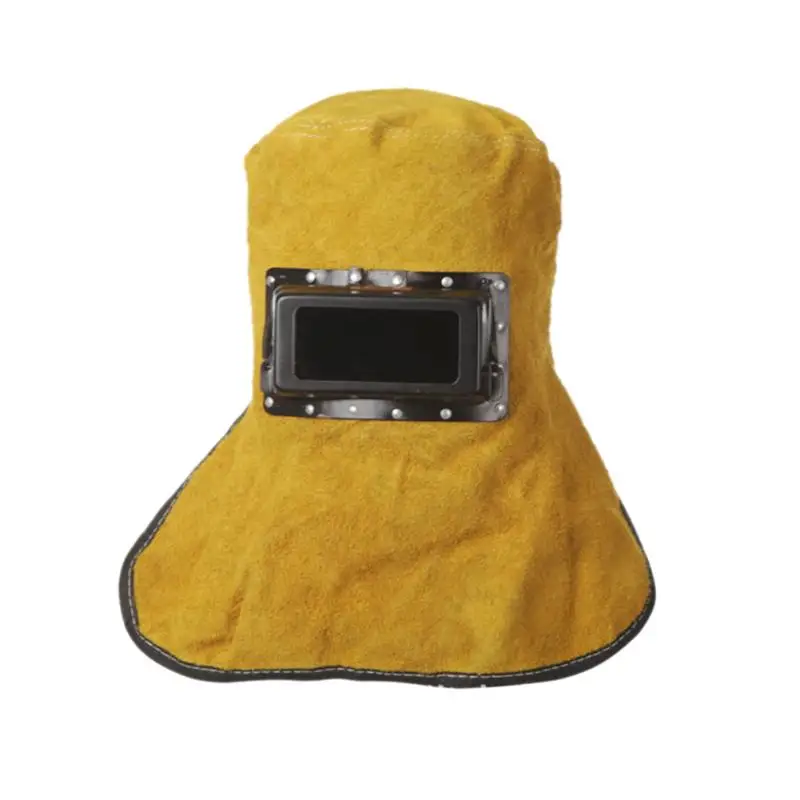 Head mounted Protective Welding Mask Welder Eyes Mask Cow Leather