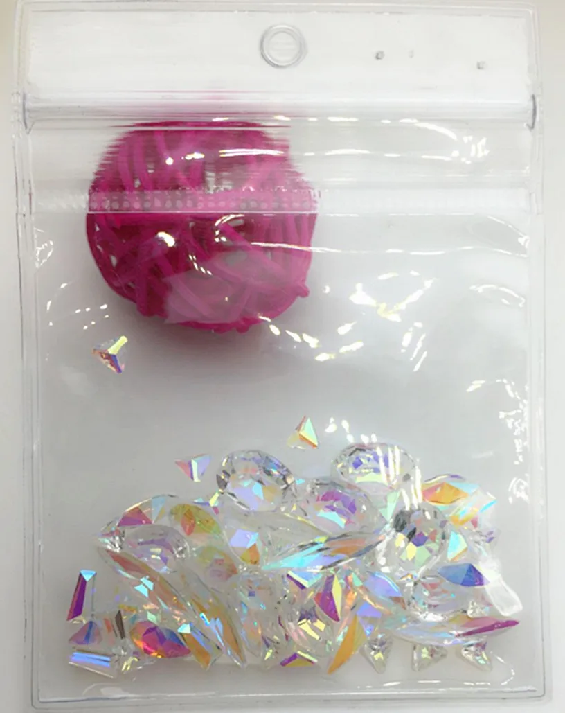 

100PCS AB Color Crystal Rhinestones for Nail Art Decals Rainbow AB Diamond Nails Charms Manicure 3D Nail Art Decorations